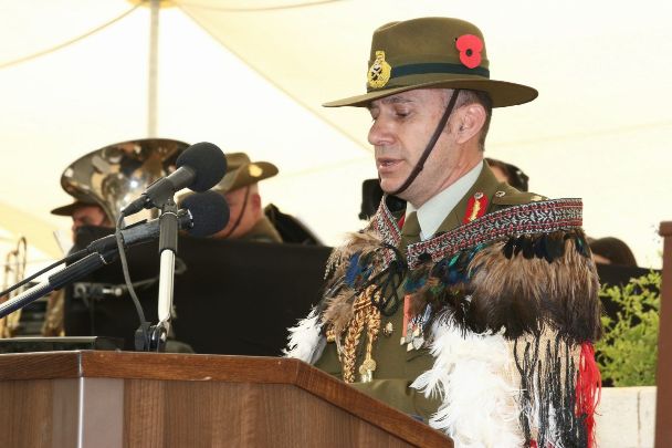 מפקד הכוח האוסטרלי בטקס לציון 100 שנים לשחרור באר שבע. צילום יח"צ העירייה