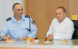 ראש העיר בפגישת עבודה עם מפקד מרחב לכיש הנכנס